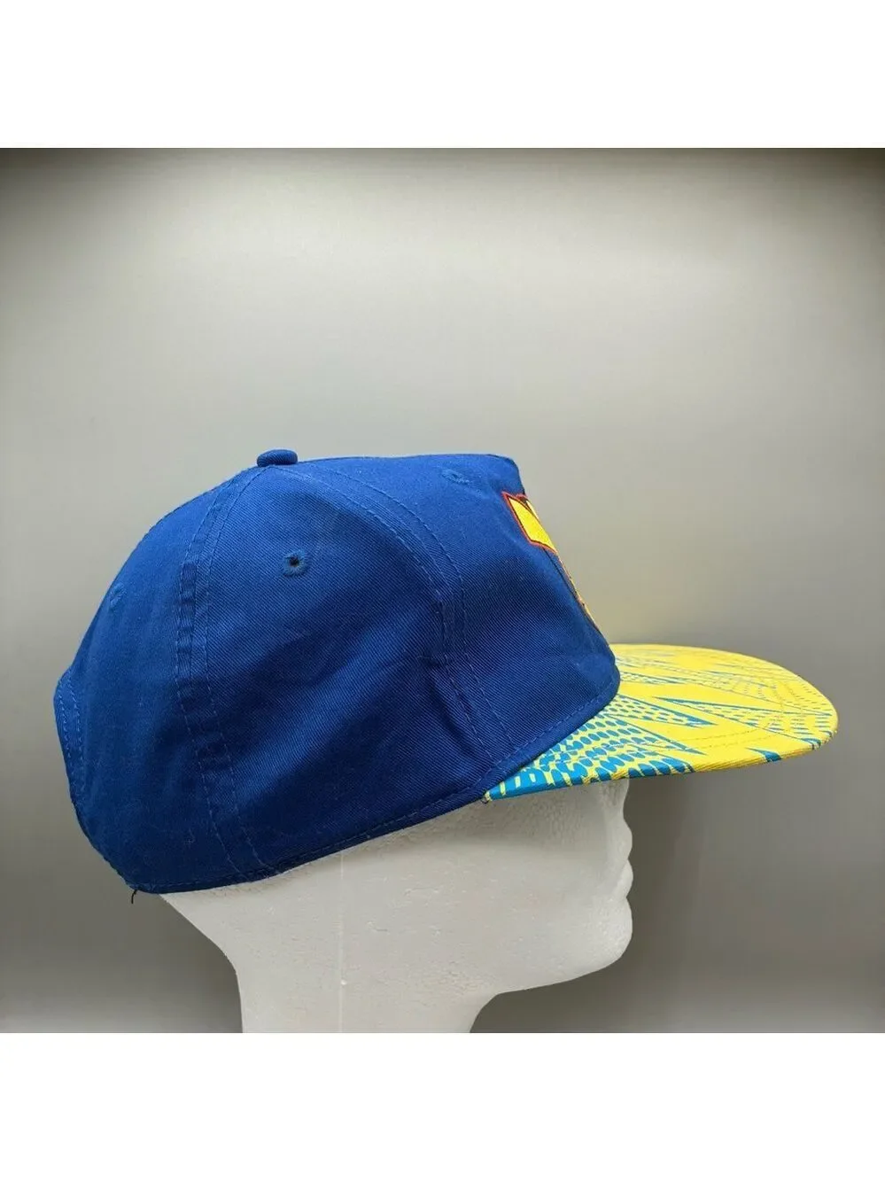 Pokemon 2016 Pikachu Snapback Youth OSFM Blue Yellow Embroidered Cap Hat
